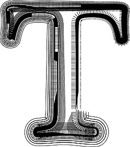字体说明字母T