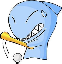 位圖 卡通動物鯊魚 可愛卡通 色彩 黃色 免費素材