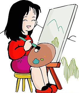 位圖 卡通人物 少女 可愛卡通 色彩 免費素材