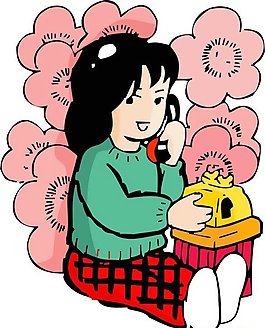 位圖 卡通人物 少女 可愛卡通 色彩 免費素材