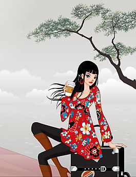 位圖 人物 少女 樹(shù) 色彩 免費(fèi)素材