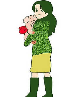 位圖 卡通動(dòng)物 豬 人物 少女 免費(fèi)素材