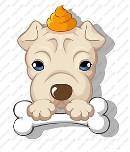 位圖 卡通動物 狗 可愛卡通 色彩 免費(fèi)素材