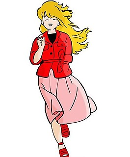 位圖 人物 少女 色彩 黃色 免費素材
