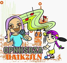 位圖 人物 少女 文字 英文 免費(fèi)素材