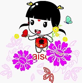 位圖 人物 卡通人物 少女 色彩 免費素材
