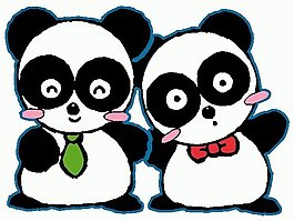 位圖 卡通動(dòng)物 熊貓 可愛卡通 色彩 免費(fèi)素材
