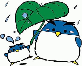 位圖 卡通動物 鳥類 可愛卡通 色彩 免費素材