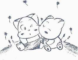 位圖 卡通動物 可愛卡通 色彩 黑白色 免費(fèi)素材