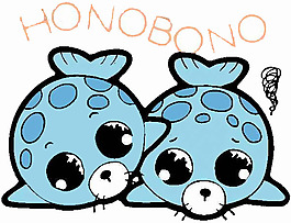 位圖 卡通動物 魚 文字 英文 免費素材