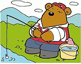 位圖 卡通動物 熊 可愛卡通 色彩 免費(fèi)素材