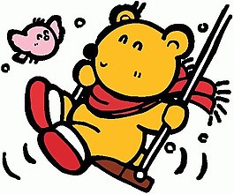 位圖 卡通動物 熊 可愛卡通 色彩 免費素材
