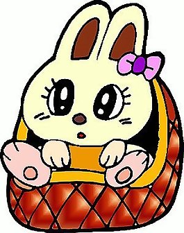 位圖 卡通動物 小兔子 可愛卡通 色彩 免費素材
