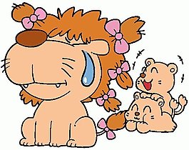 位圖 卡通動物 獅子 可愛卡通 色彩 免費素材