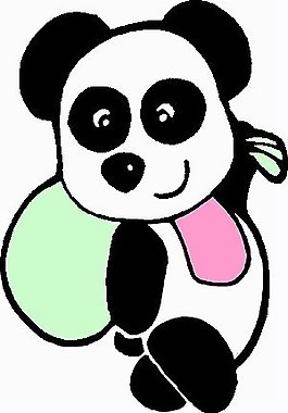 位圖 卡通動物 熊貓 可愛卡通 色彩 免費素材