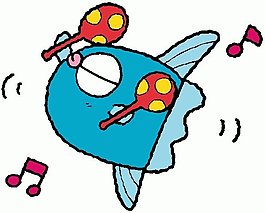 位圖 卡通動物 魚 可愛卡通 色彩 免費素材
