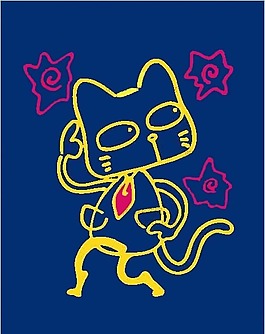 位圖 卡通動物 貓 可愛卡通 色彩 免費素材