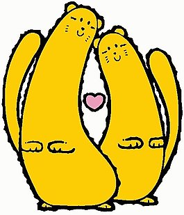 位圖 卡通動物 可愛卡通 色彩 彩色 免費素材