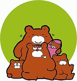 位圖 卡通動(dòng)物 熊 可愛(ài)卡通 色彩 免費(fèi)素材