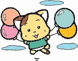 位圖 卡通動物 貓 可愛卡通 色彩 免費(fèi)素材