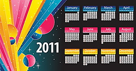 彩色2011日歷