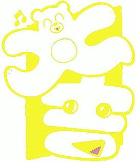 位圖 卡通動物 文字 可愛卡通 色彩 免費(fèi)素材