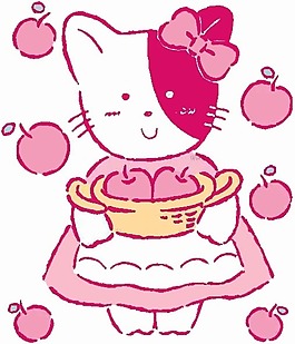 位圖 動(dòng)物 貓 水果 可愛卡通 免費(fèi)素材