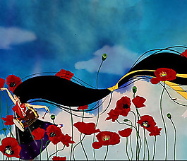 位圖 人物 女人 花 色彩 免費(fèi)素材