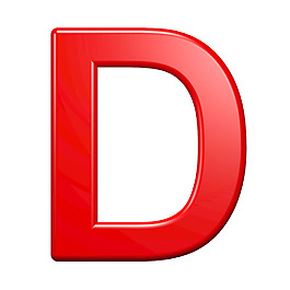 從紅色塑料字母一個字母集白色隔離