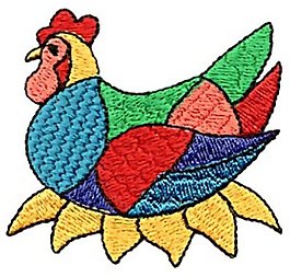繡花 動物 雞 色彩 五顏六色 免費素材