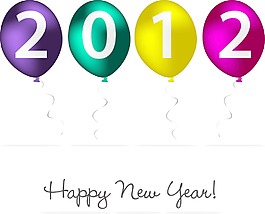 2012快樂的新年賀卡矢量格式
