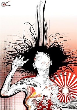 位圖 人物 女人 色彩 彩色 免費(fèi)素材