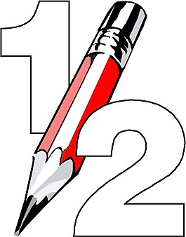 印花矢量圖 文字 數(shù)字 鉛筆 色彩 免費(fèi)素材