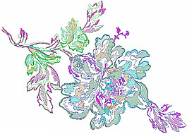 繡花 植物 花 花紋 花邊 免費素材