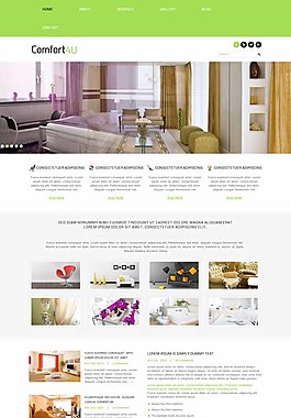 室內設計效果網頁模板