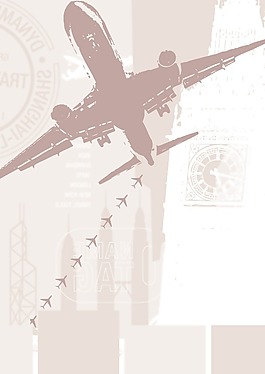 印花矢量圖 文字 英文 交通 飛機(jī) 免費(fèi)素材