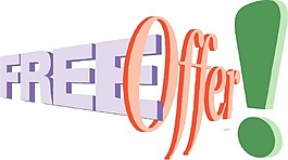 印花矢量圖 文字 英文 free offer 免費素材