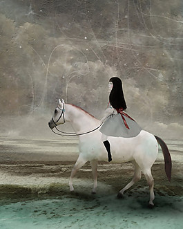 位圖 動物 馬 人物 少女 免費素材