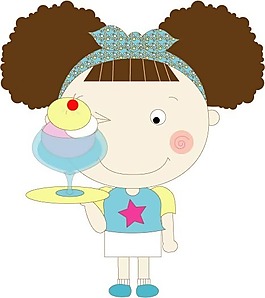 印花矢量圖 人物 少女 兒童 女孩 免費(fèi)素材