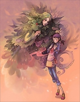位圖 人物 女人 少女 草 免費(fèi)素材