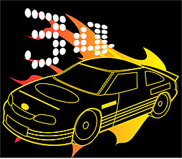印花矢量圖 交通 汽車 文字 數(shù)字 免費素材
