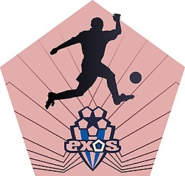 印花矢量圖 人物 足球 文字 英文 免費素材