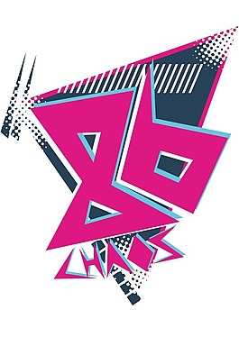 印花矢量圖 文字 英文 數(shù)字 玫紅色 免費(fèi)素材