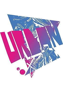 印花矢量圖 文字 英文 玫紅色 藍(lán)色 免費(fèi)素材