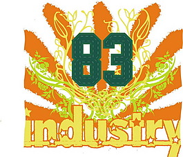 印花矢量圖 文字 英文 數(shù)字 黃色 免費(fèi)素材