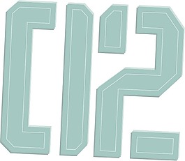 印花矢量圖 文字 英文 數(shù)字 藍色 免費素材