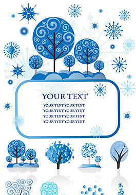 簡約幾何形圣誕樹矢量素材