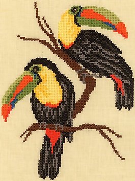 繡花 動物 鳥類 家紡 免費素材