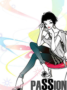位图 女人 英文 passion 黑色 免费素材
