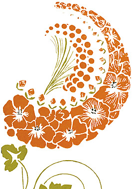 位图 优雅植物 花 绿色 红色 免费素材
